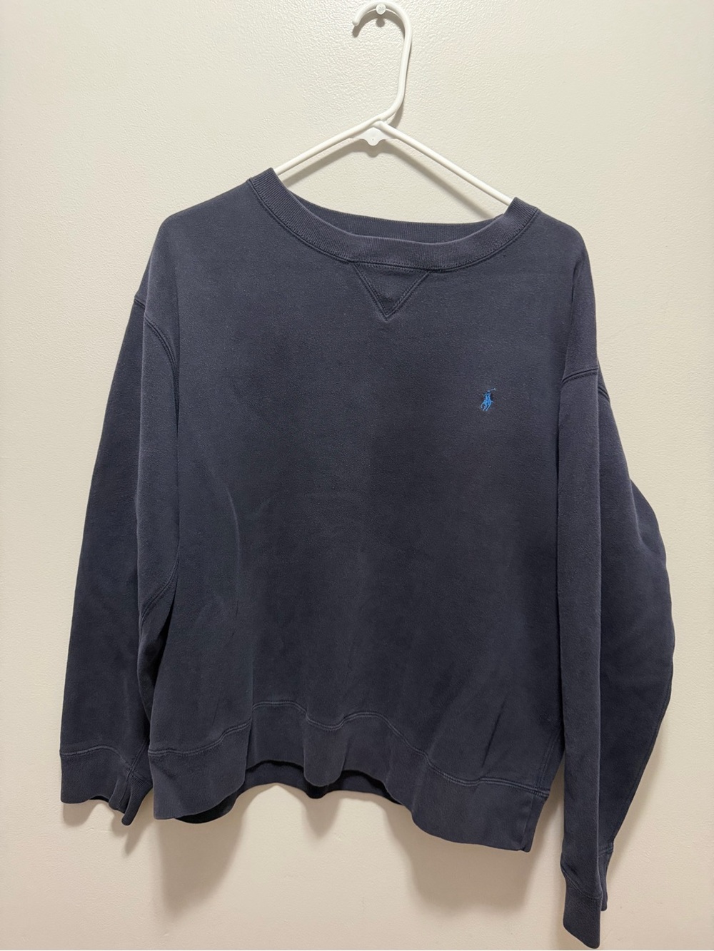 Polo by Ralph Lauren Navy Crewneck with Light Blue Pony